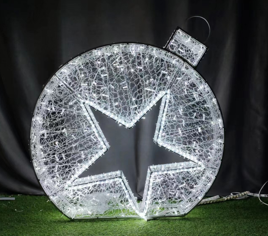 3D Bi-Color Star Ball size:1.2*0.18*1.31m
