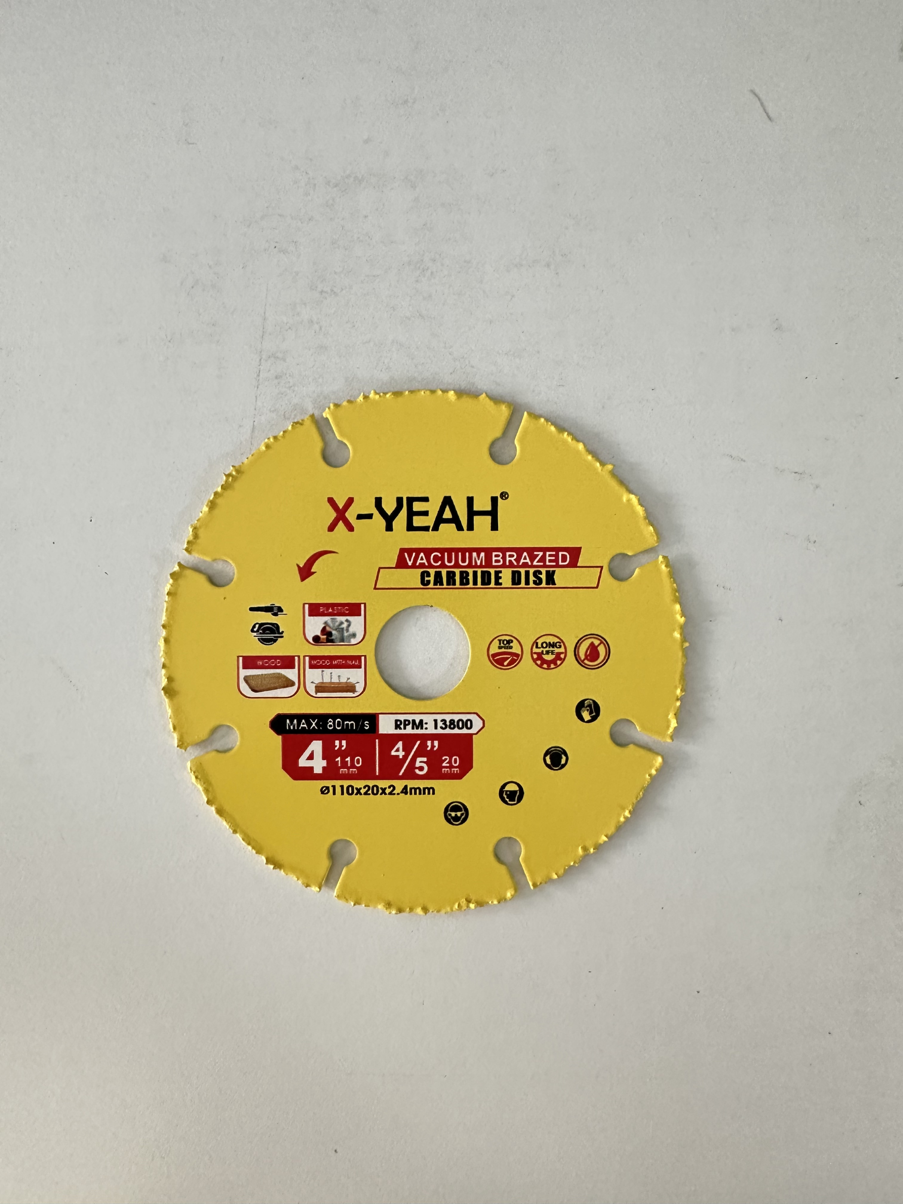 X-YEAH 110X8T vacuum brazed TCT Saw Blade