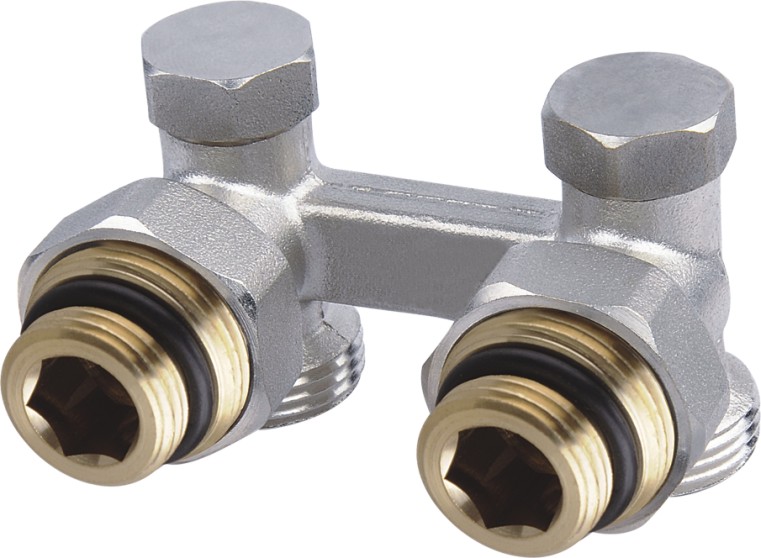 Angle H control valve for double pipe system