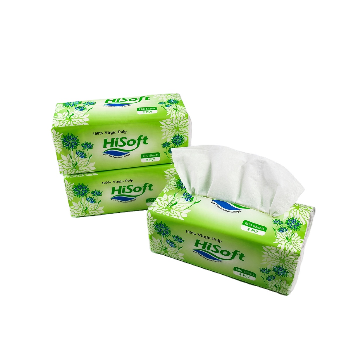 OEM Customized Virgin Wood Pulp Pulp Soft Pack Facial Tissue