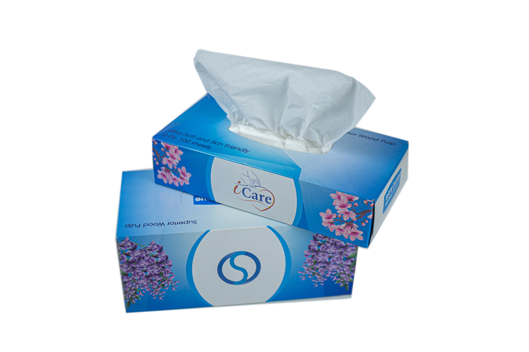 Customized Wholesale Cheap Printed Wood Pulp 2Ply 3Ply Boxed Facial Tissue Paper