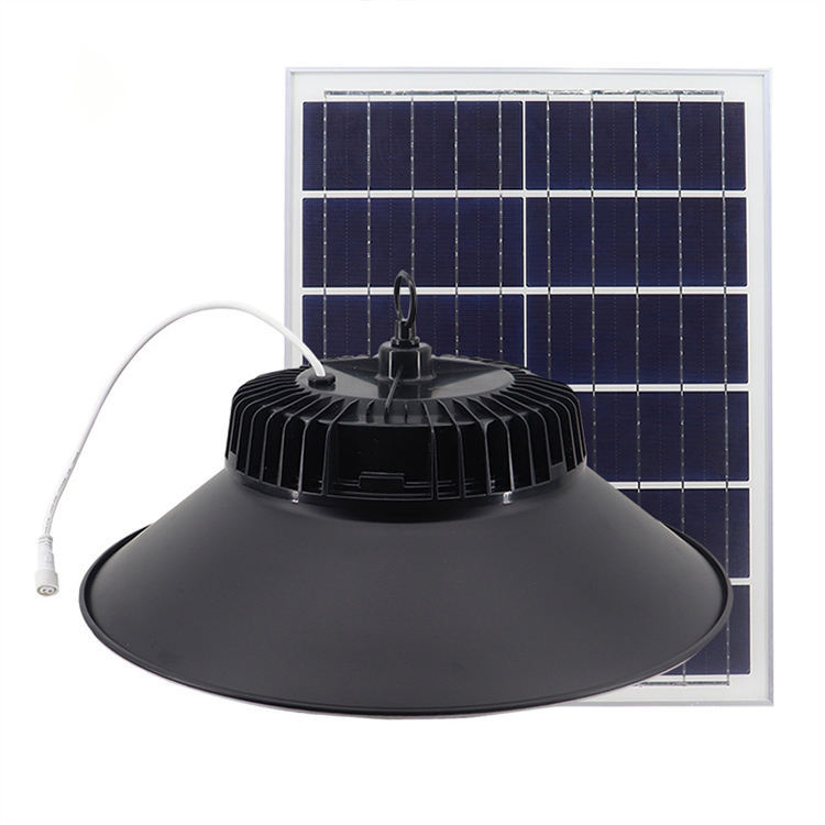 Solar power led high bay lighting fixture ufo shape indoor industrial use solar high bay light led
