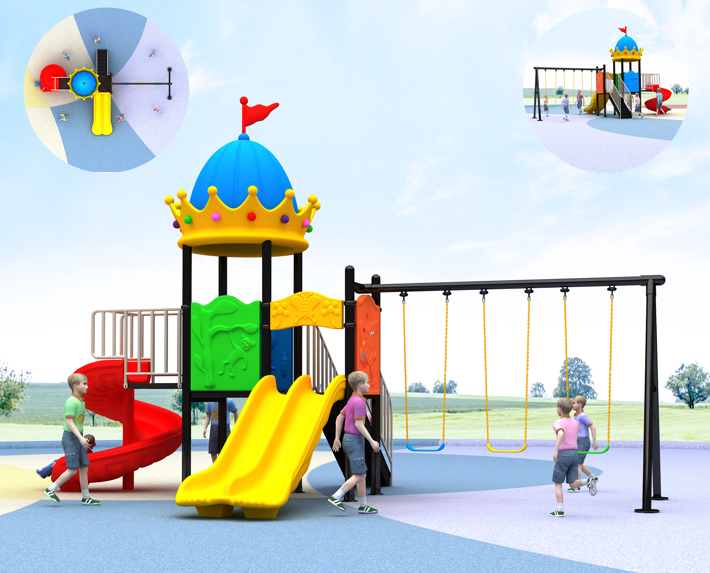 Lovekids Outdoor Playground Slide Kids Game