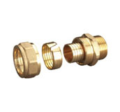 Brass fitting for PEX pipe