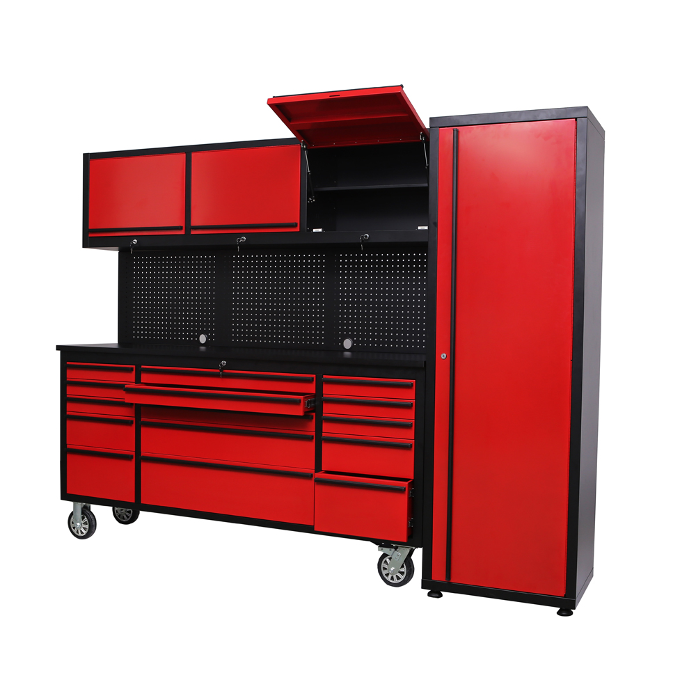 72inch 15 Drawers Tool Chest With Up Cabinet & Pegboard