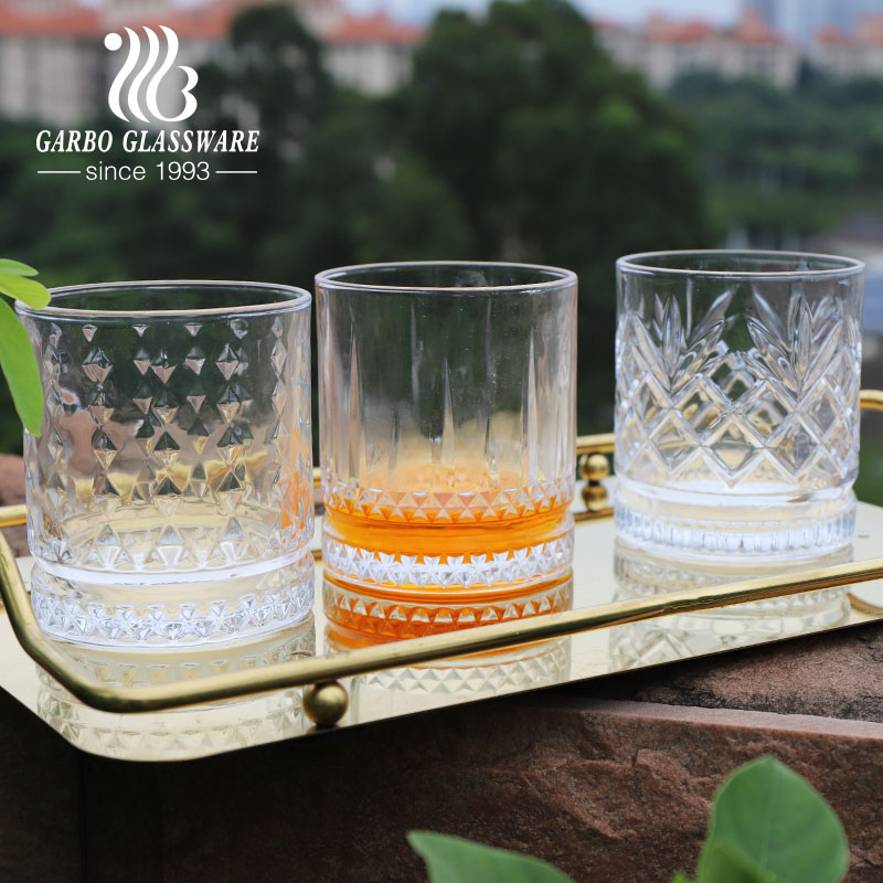 New desgns 13oz popular engraved whisky glass cup