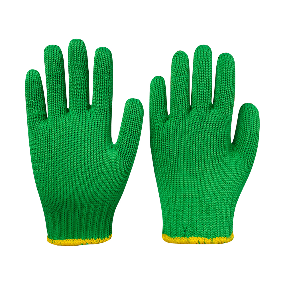 Zhongshang Free Sample Low Price Wear resistant Industrial Green Hand 300g Nylon Safety Gloves