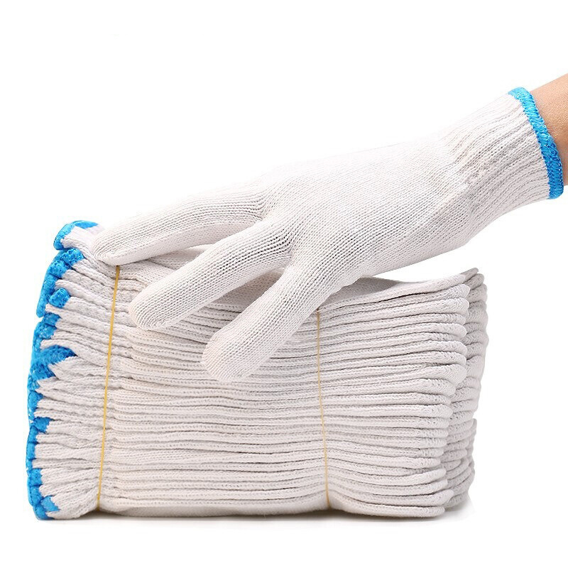 Zhongshang Cotton Knitted Guantes Labour Safety Work Gloves for Construction
