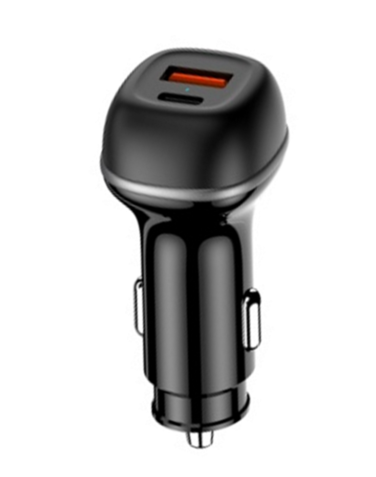 CAR CHARGER 2 USB SHORT BODY 1xQC + 1PD QC 18W max+PD 20W max,Total38W max