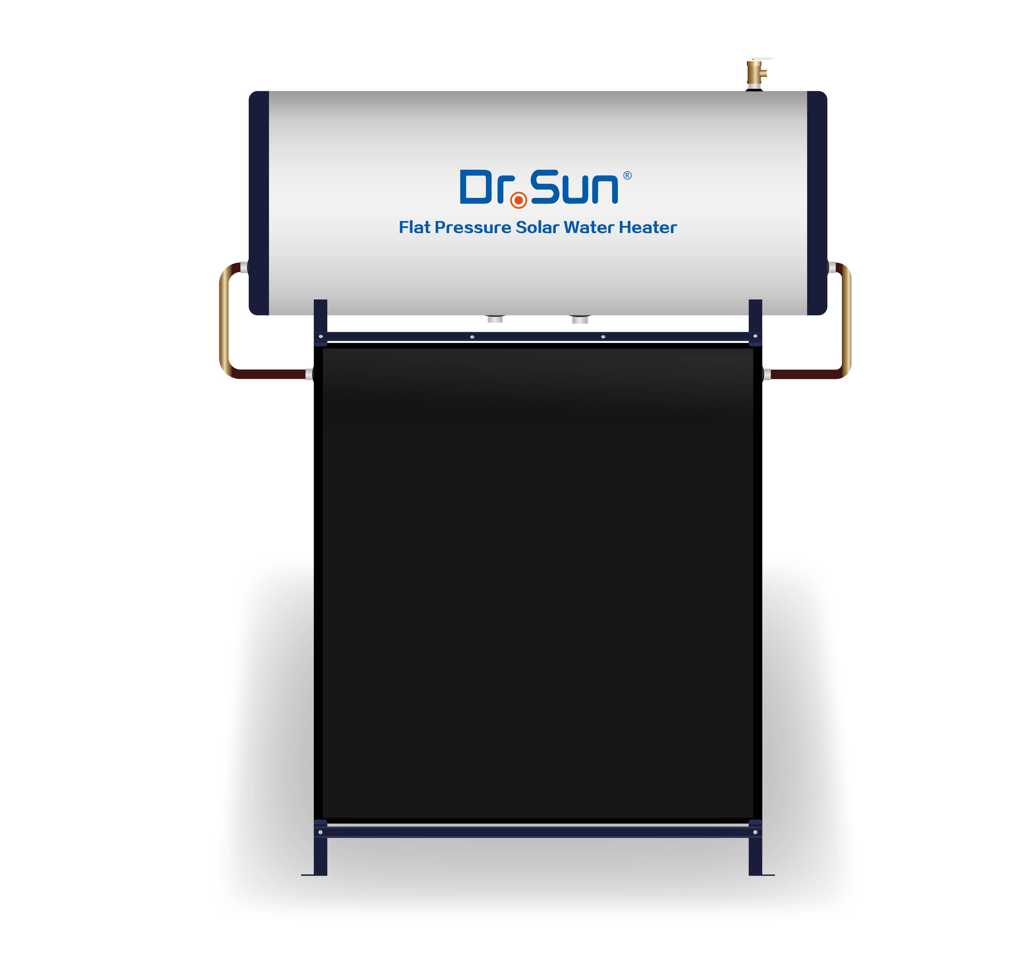 All in one machine flat plate solar water heater