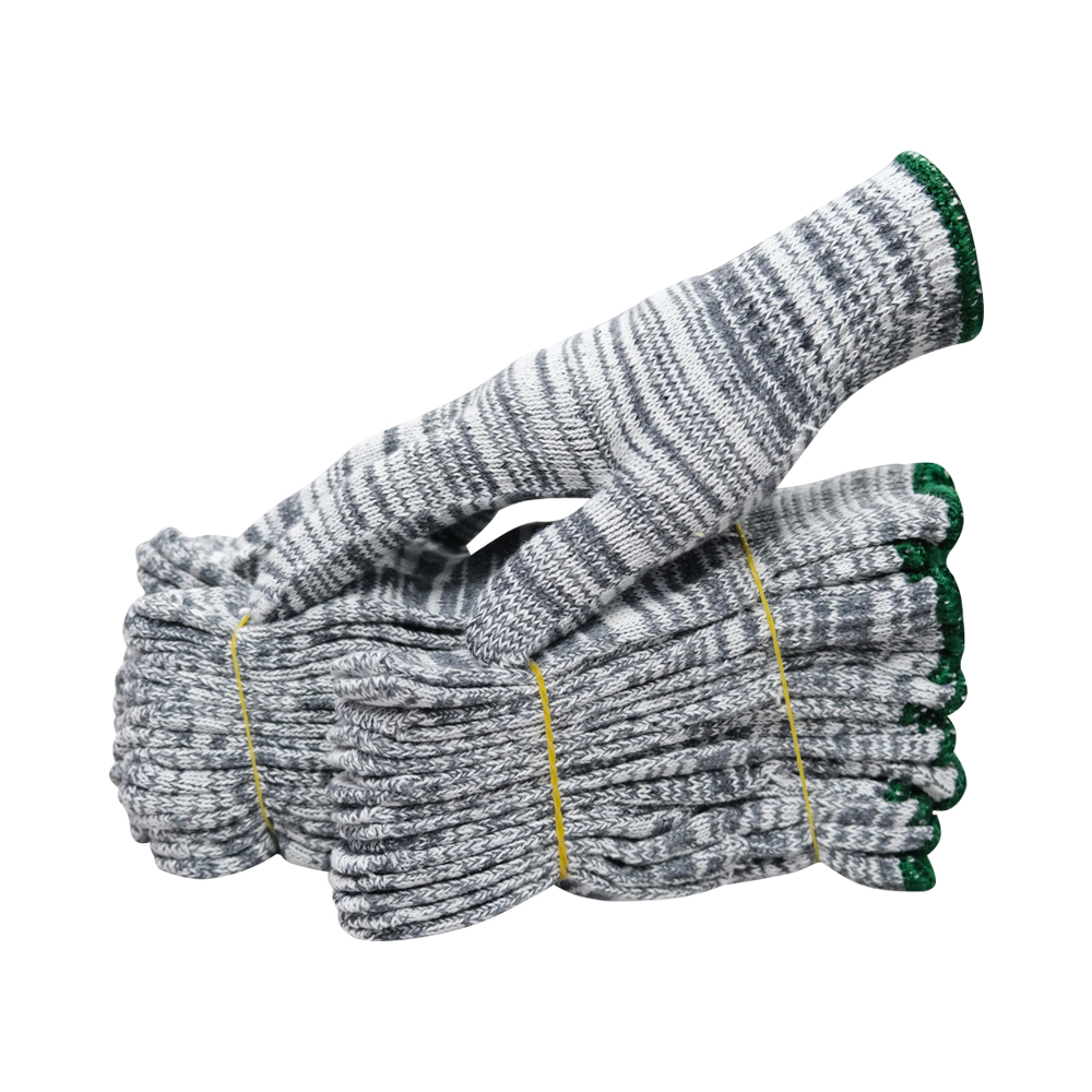 Zhongshang Wholesale 30-45g/Pairs Mixed/Color Cotton Knitted Glove Industrial Safety Work Gloves