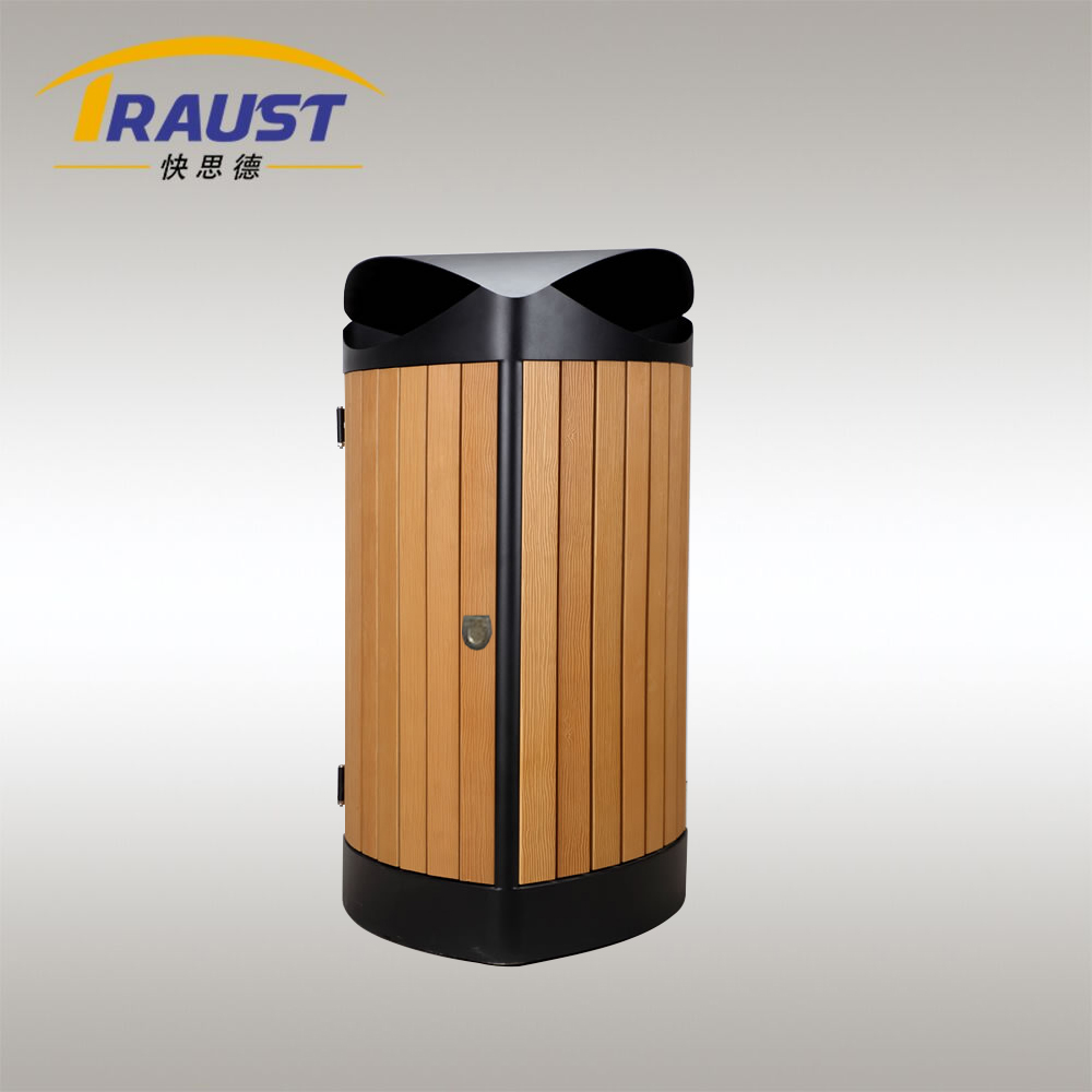 outdoor wooden waste bin garbage bin
