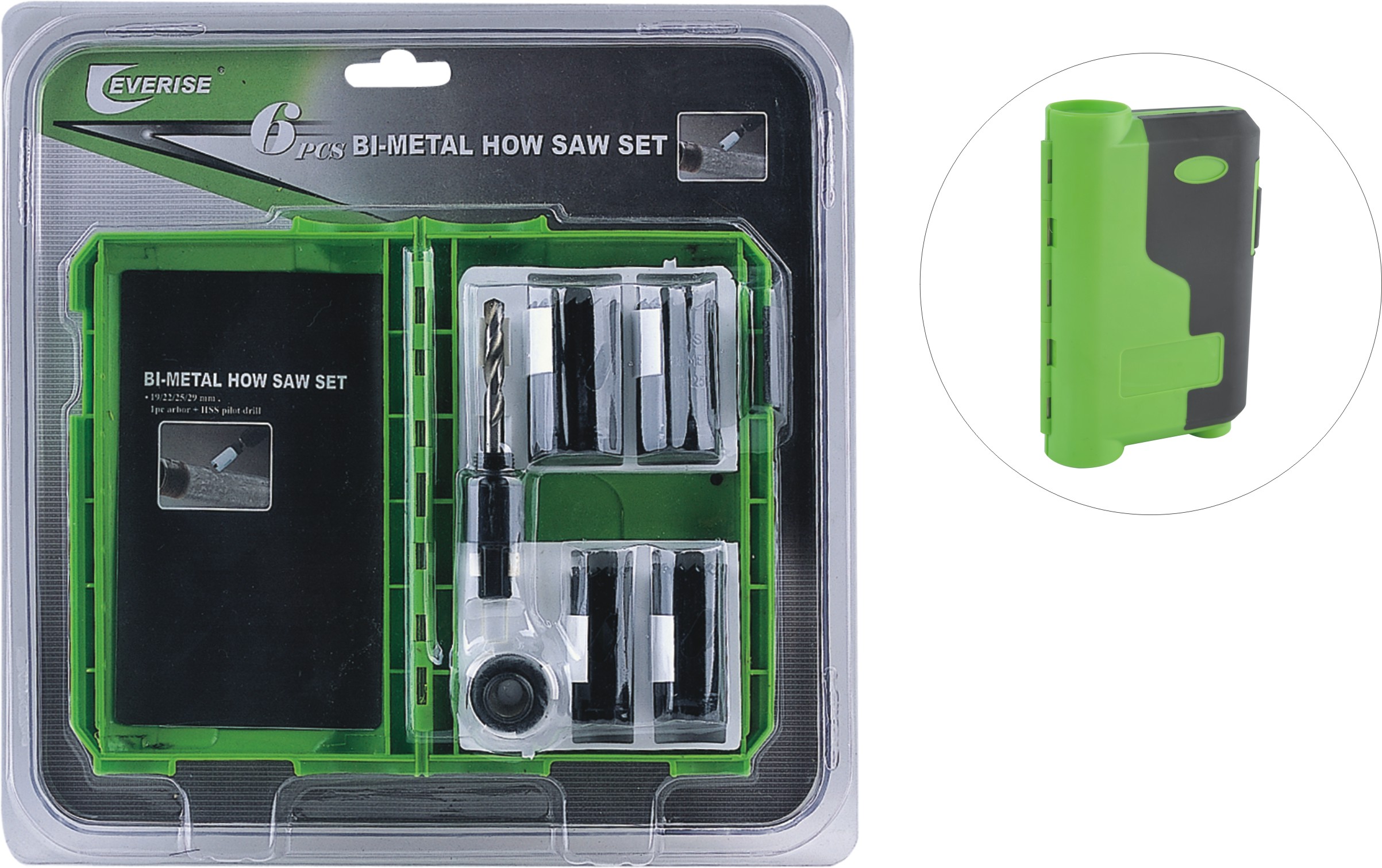 6pc Bi-metal hole saw set