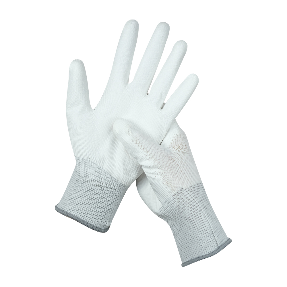 White PU Palm gloves13 gauge Nylon Wear Resistant guantes Industrial Labor Insurance Gloves