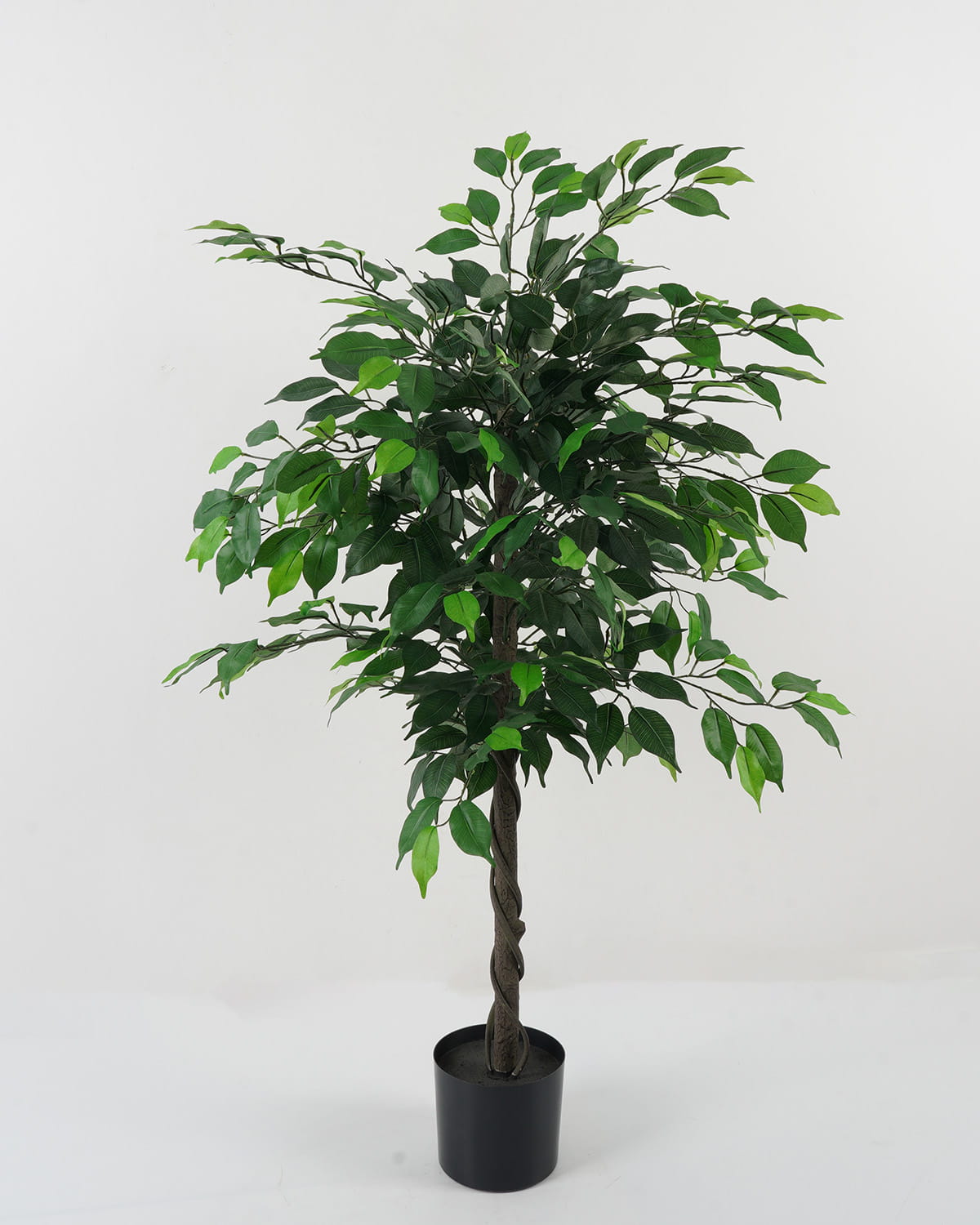 Artificial Ficus Tree UV outdoor fake Buttonwood Silk Fake Leaves Plant with Plastic pot