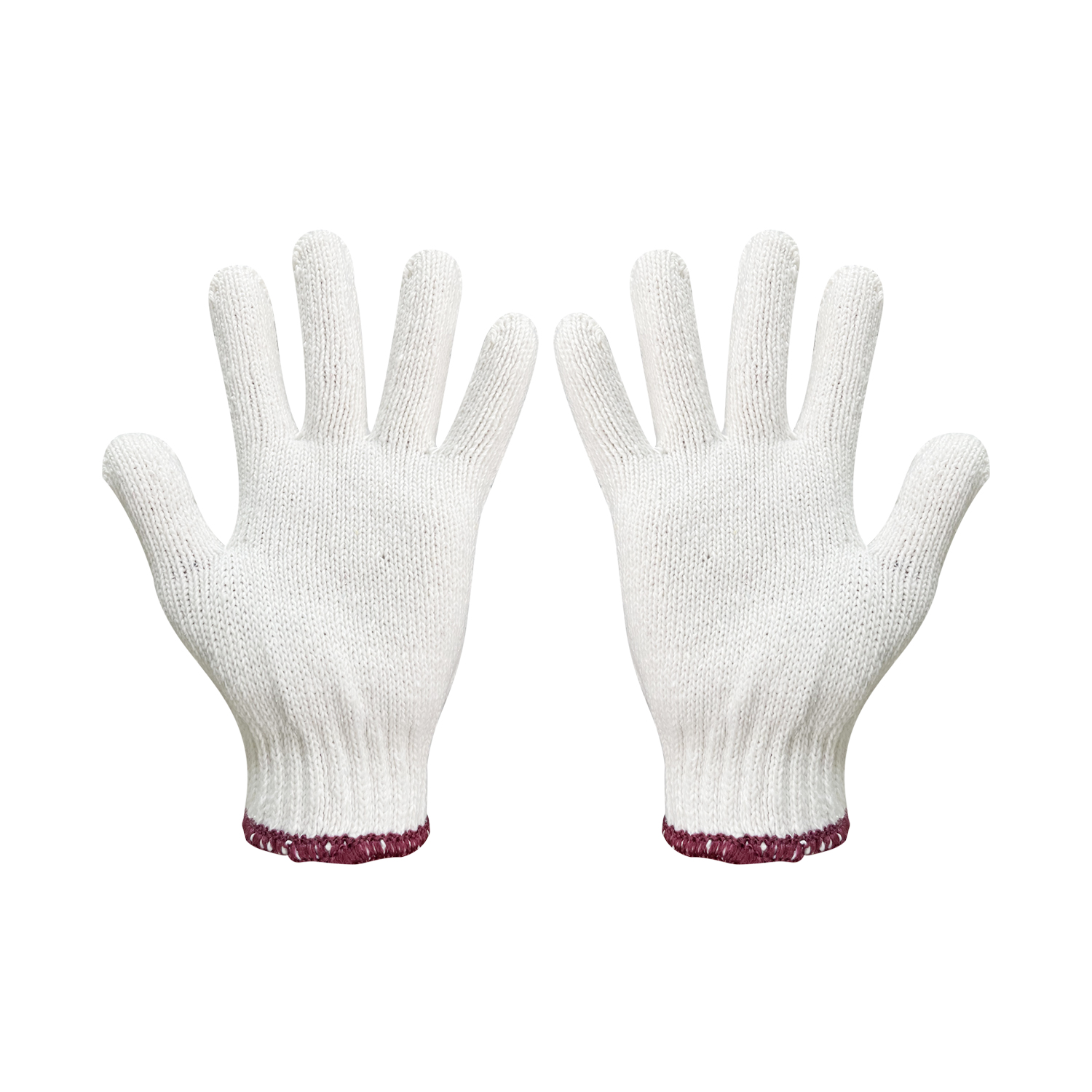 Zhongshang White Cheap Resistant Knit Wrist Gloves Outdoor of Cotton Yarn Labor Protection Gloves