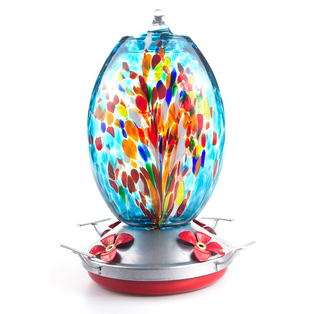 glass bird feeder
