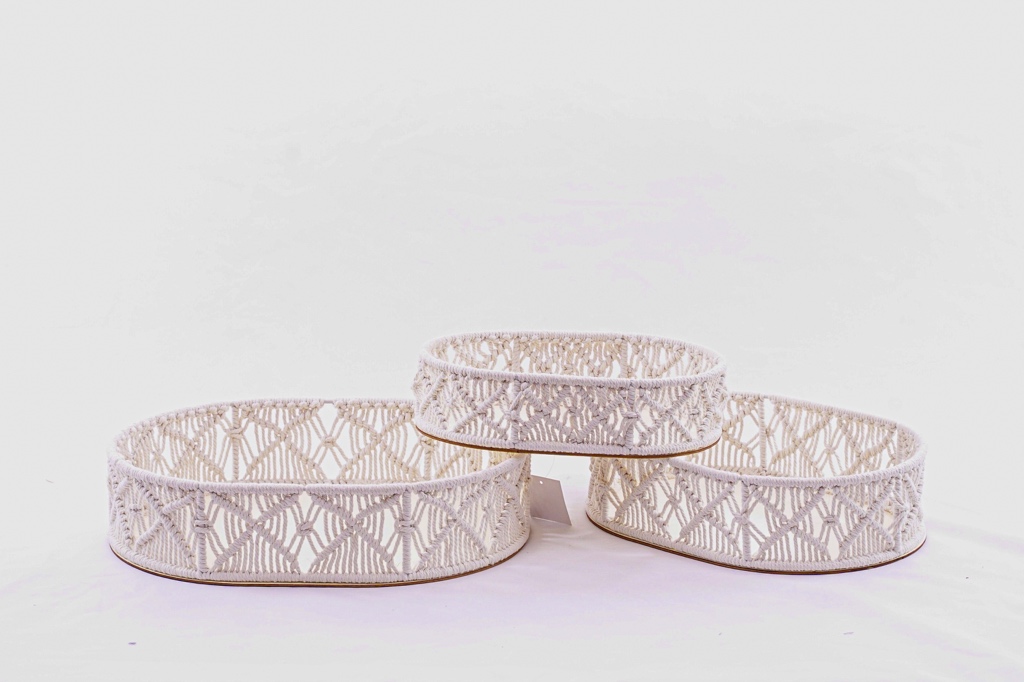 Recycled cotton rope basket