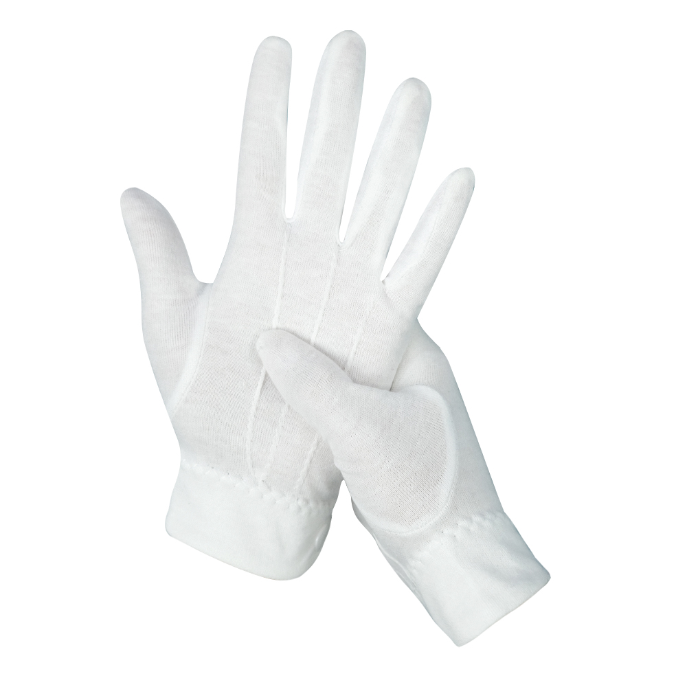 Zhongshang Factory White Cotton Gloves White Cotton Formal Honor Parade Guard Ceremony Gloves
