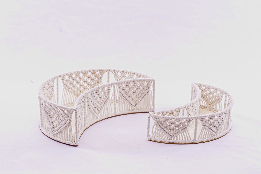 Recycled cotton rope basket