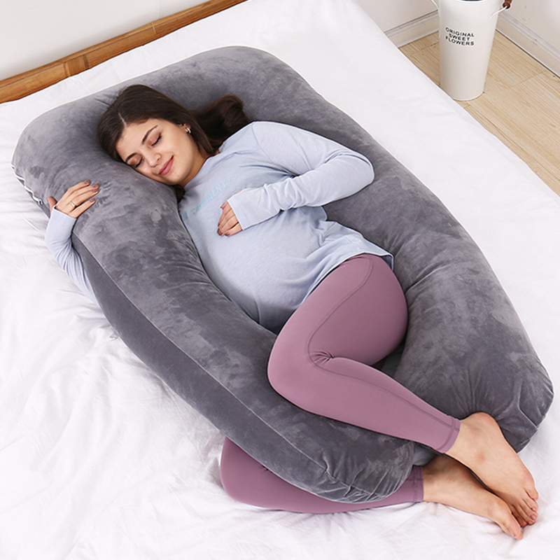 U Shaped Body Pillow with Velvet Cover