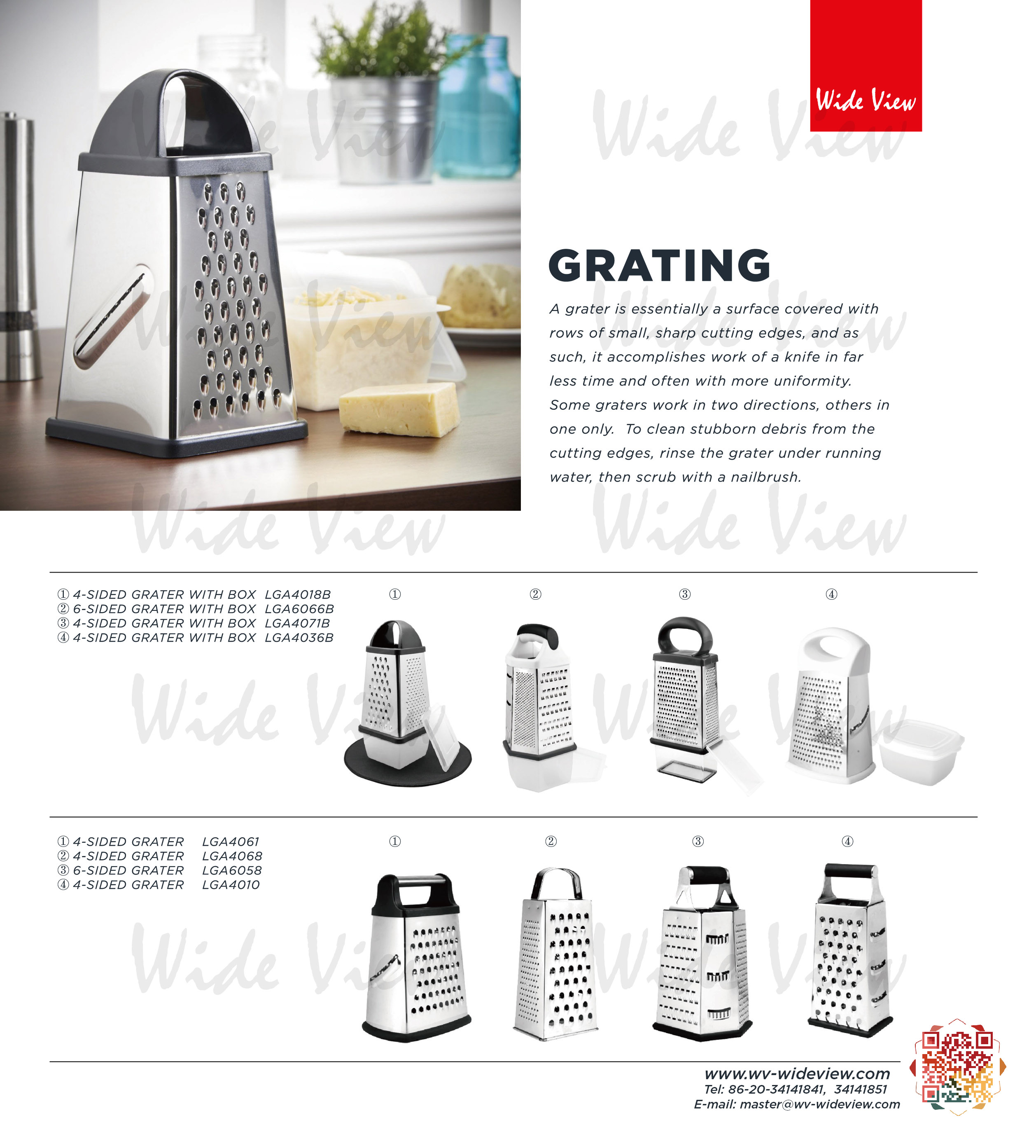 Grater Stianless Steel Plastic Handle Wood Handle
