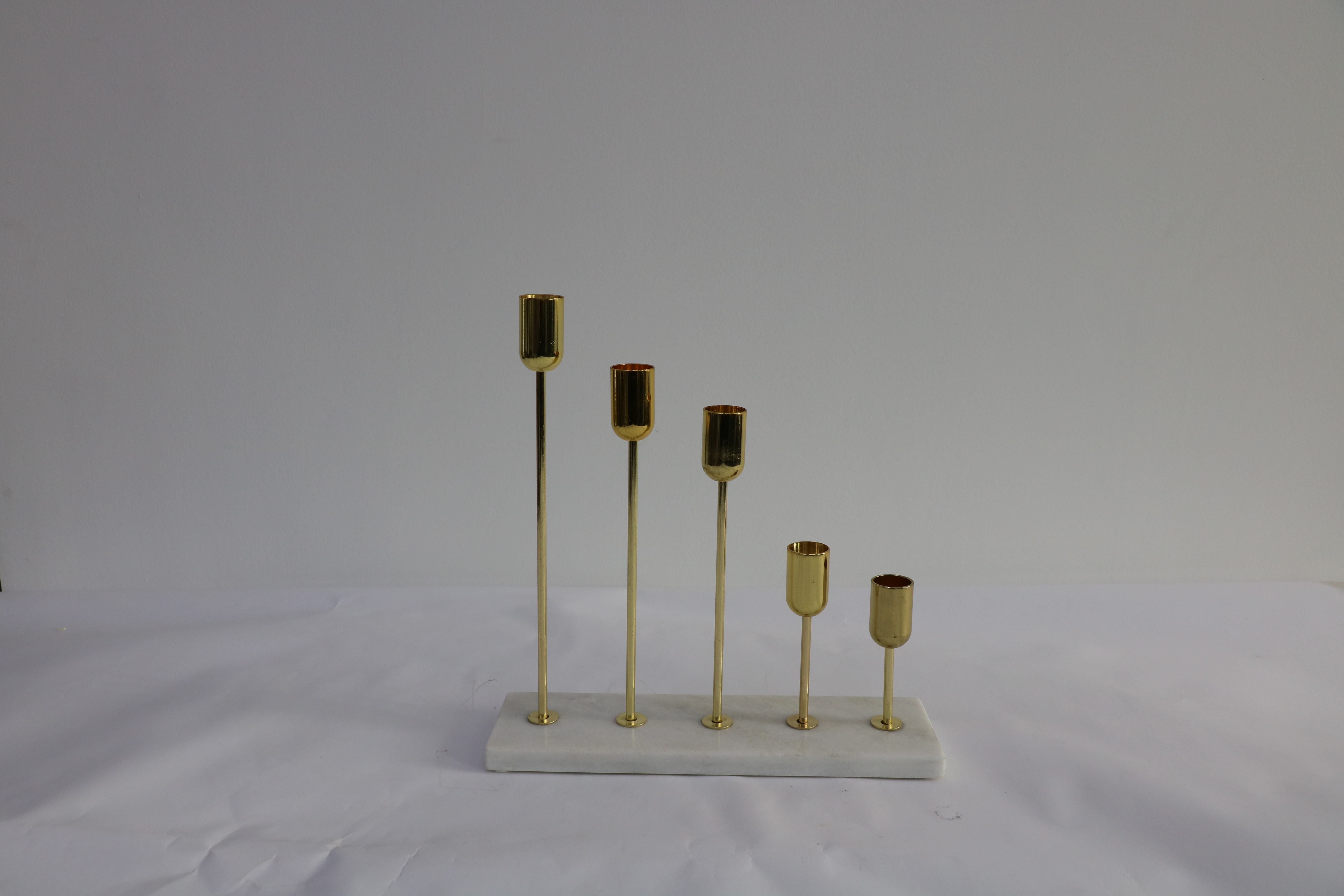 Marble candlesticks, candle cups