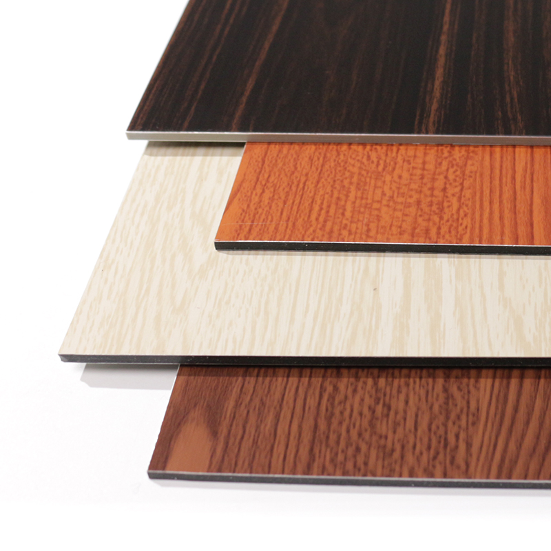 Wood color aluminum composite panel