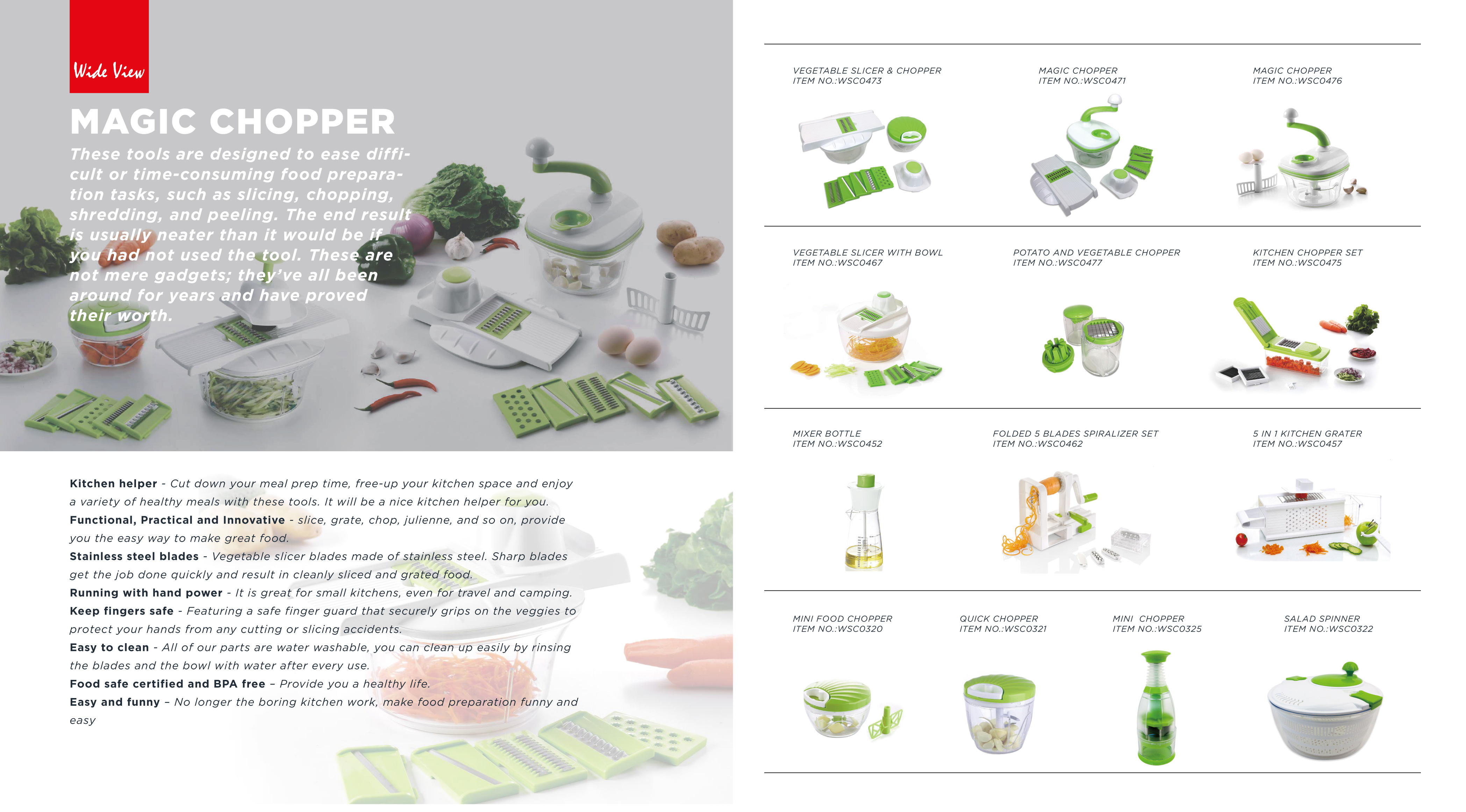 Multifunctionalkitchen Helper Ultra Sharp Blade Food Safe Material