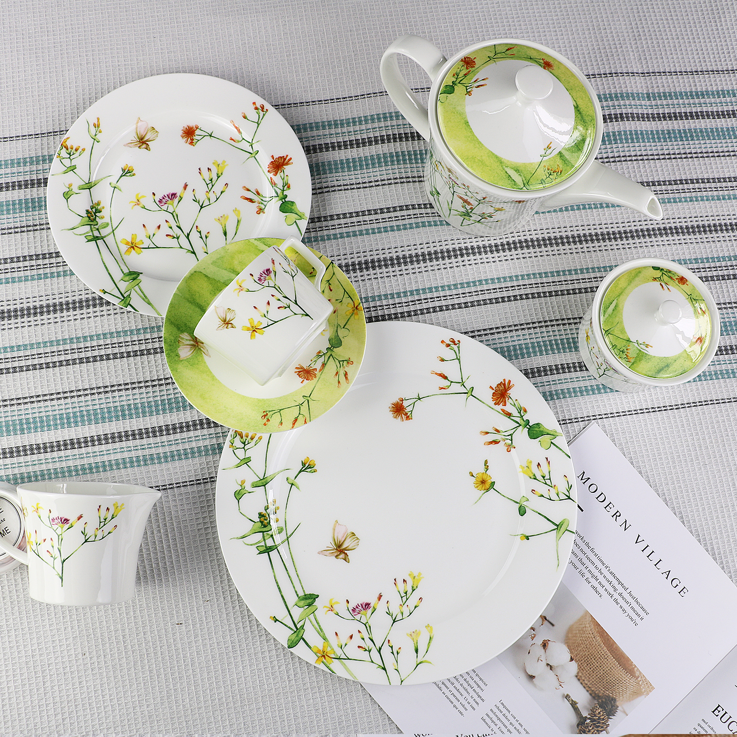 European flower dinnerware