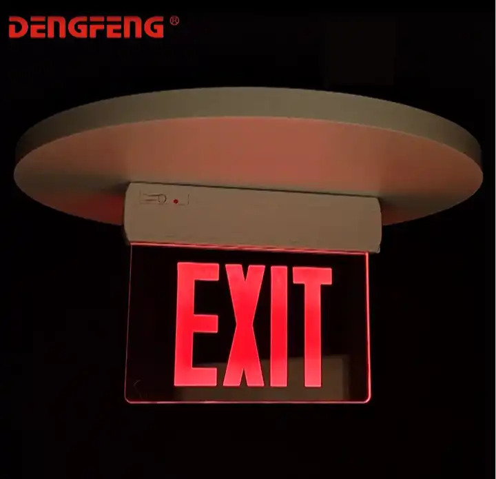 UL Emergency LED Exit Sign light Rechargeable Emergency Exit Sign