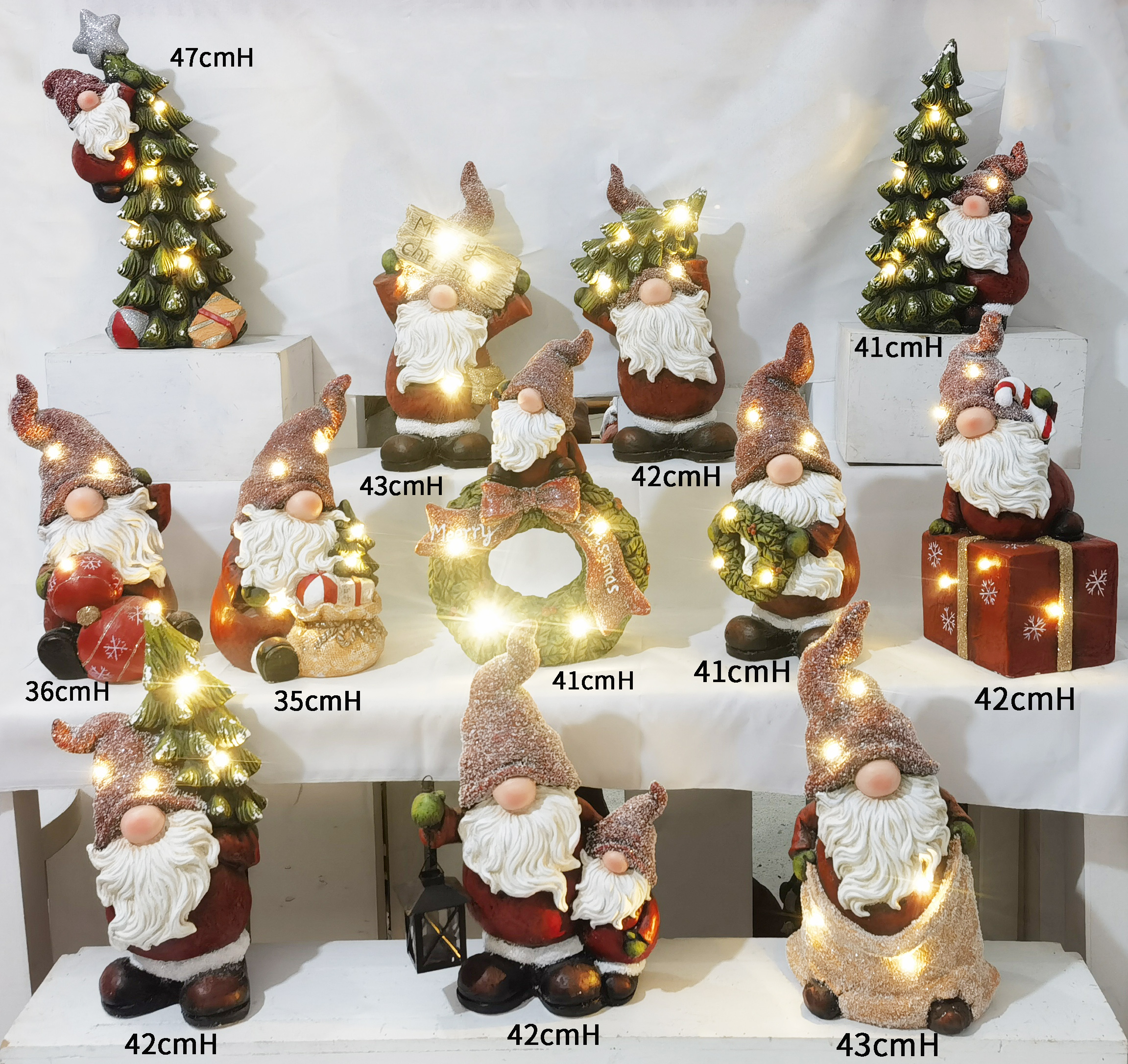 Magnesium oxide garden Christmas decorations