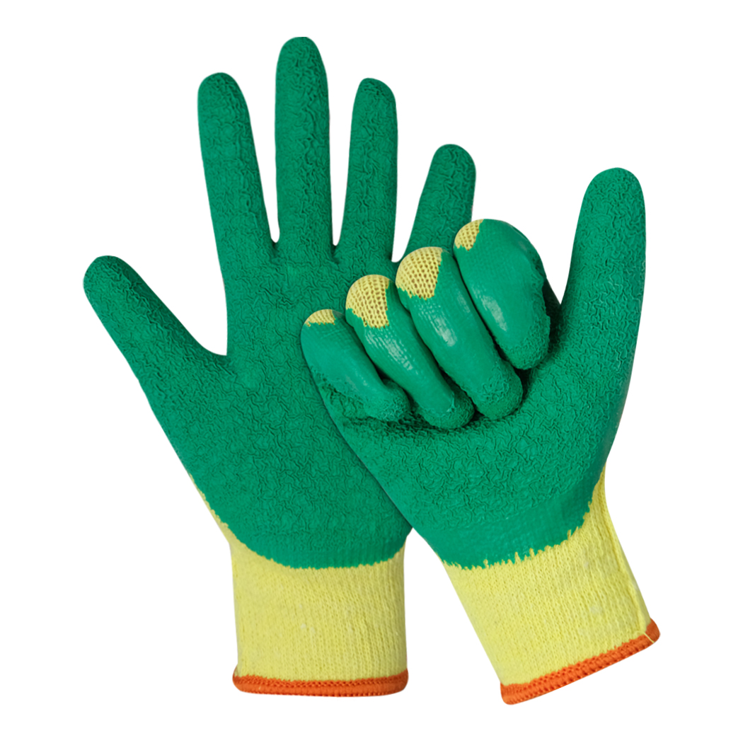 Zhongshang Safety Work Pleated Polyester Shell Nitrile Coated Nylon Work Gloves