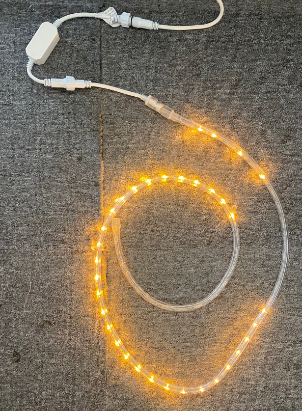 230V 2m rope light chasing +crackling white led/warm white led