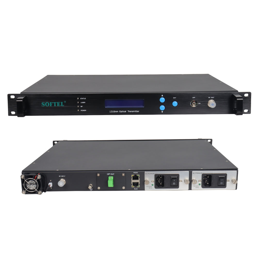 1550nm External Modulation Fiber Optical Transmitter 2 Outputs