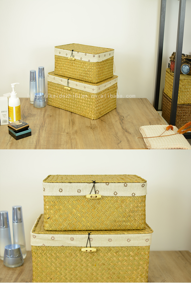 Kaida Handwoven Flat Cover Box