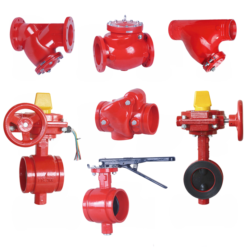 FM UL Fire Fighting System RAL3000 DI Grooved PN10 PN16 Tamper Switch Butterfly Valves