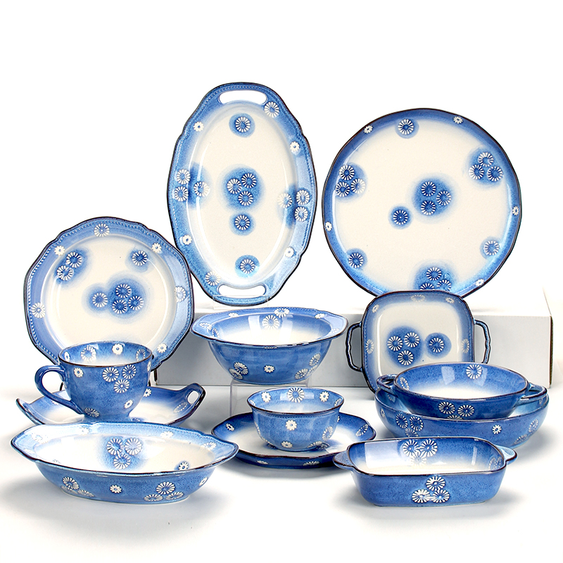 BT5 Ceramic Dinnerware Set For Mug Bowl Plate Microwave Oven Safe