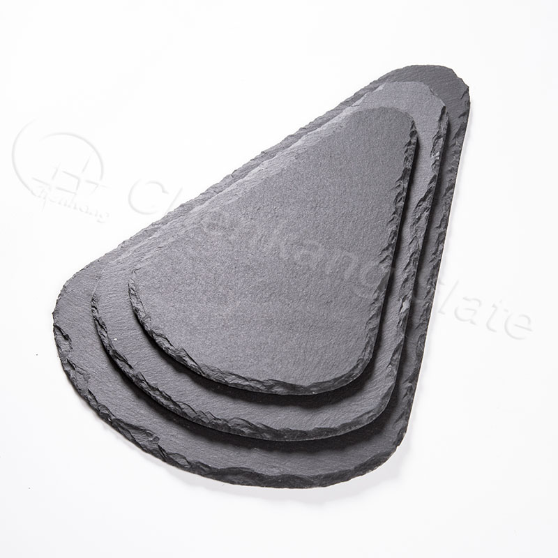 Slate Serving Board Droplet Shape Rough Chipped Edges