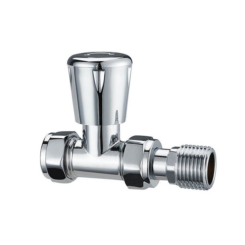BAIYILUN DN15 Chrome Plating straight uk towel rail radiator valves