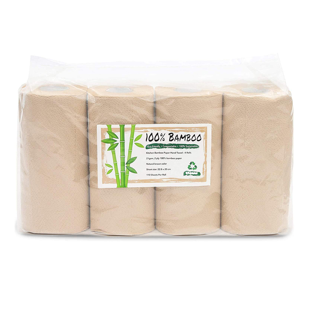 Hot sale OEM Customized TAD Paper Eco-friendly mega bamboo kitchen roll paper towel