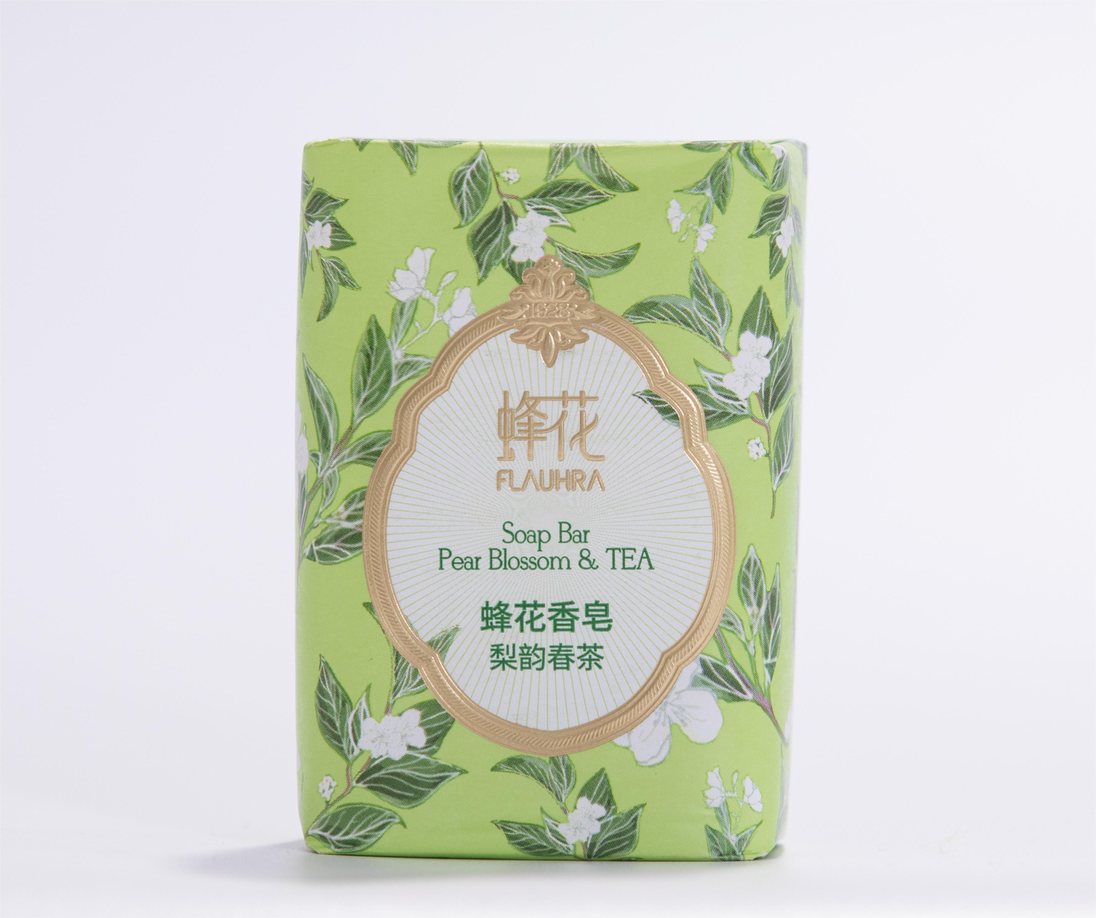 FLAUHRA brand soap bar toilet soap bath soap Pear blossom & tea fragrance