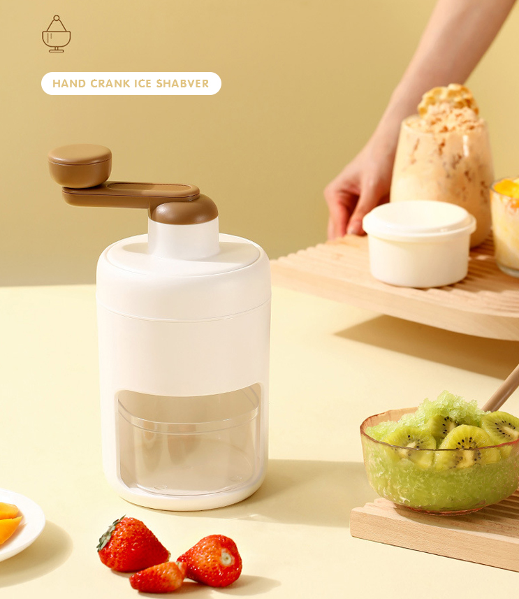 WOKA Household Ice Cube Crusher For Kids Small Ice Cream DIY Crank Portable Manual Ice Shaver