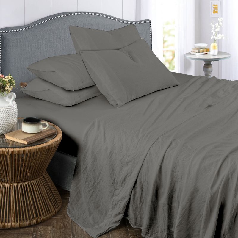 Garment Washed Fitted Sheet Set