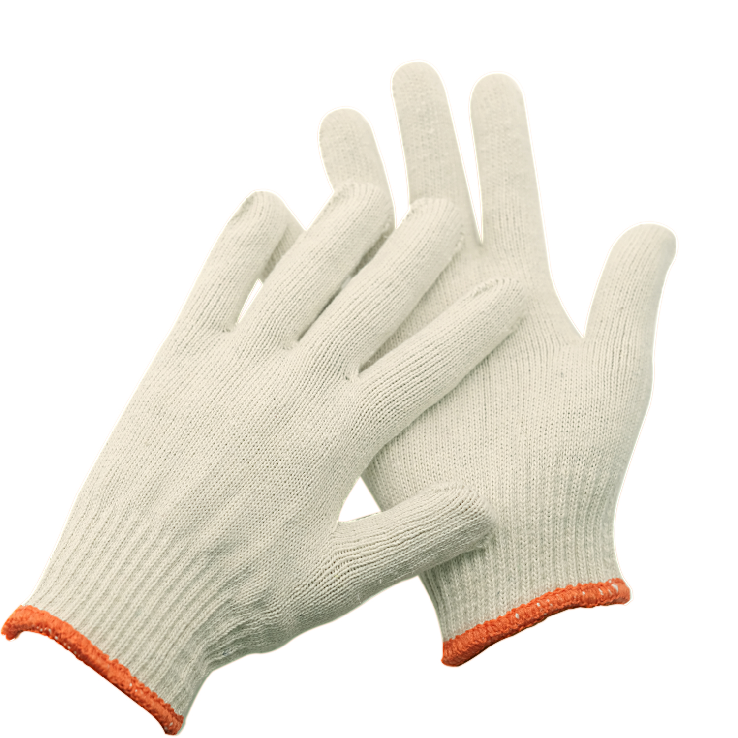 Zhongshang Durable Breathable Beige Cotton Knitted Hand Gloves Safety Thickened Non-Slip Work Gloves
