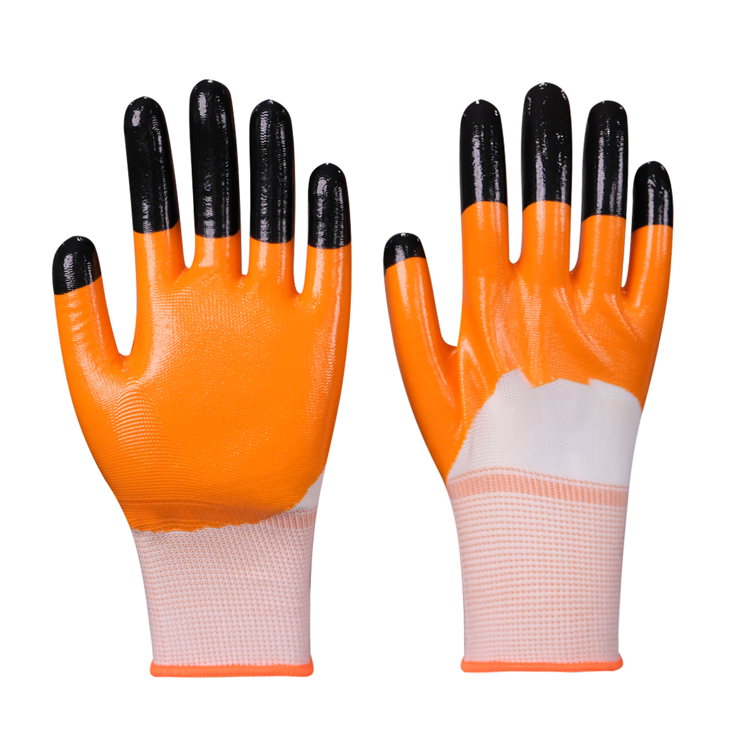 Double Dipping Nitrile Gloves 13 Gauge Polyester Rubber Protection Labor Working Gloves