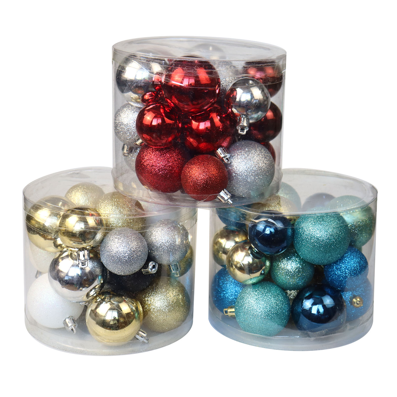 22CT Christmas Tree Ornaments 4,5CM Plastic Christmas Ball