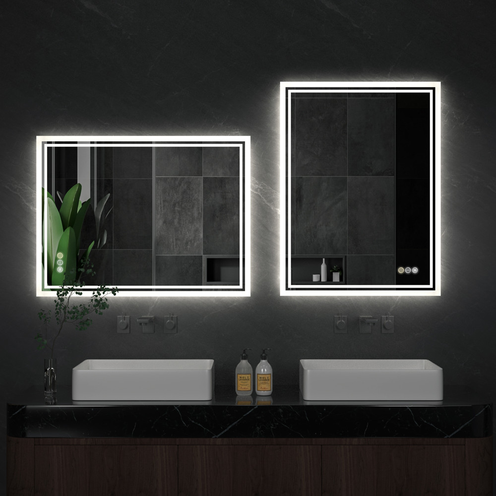 Smart defog bathroom makeup mirror Hotel bathroom wall hanging vanity mirror with light