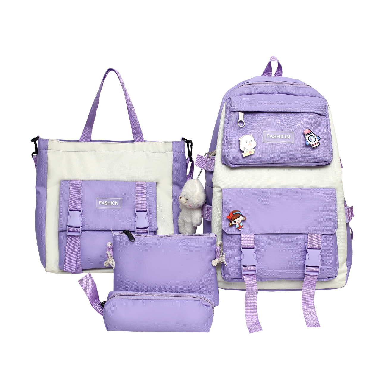 4 pcs/set school bag Backpack Girls Rucksack Backpack Bag