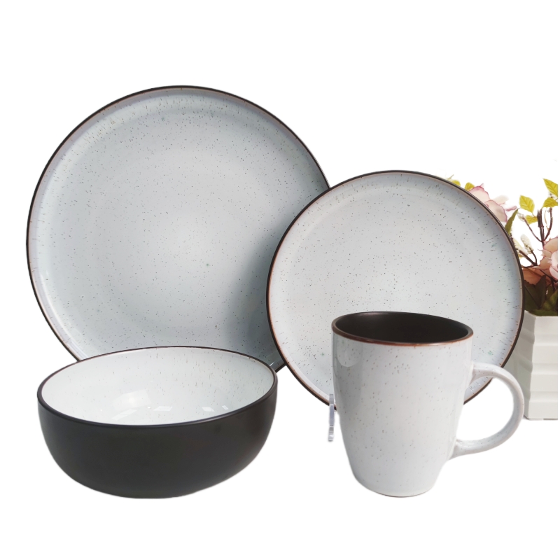 ordic style 16-piece stoneware glazed dinnerware set